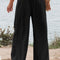 Plus Size Smocked High Waist Wide Leg Pants