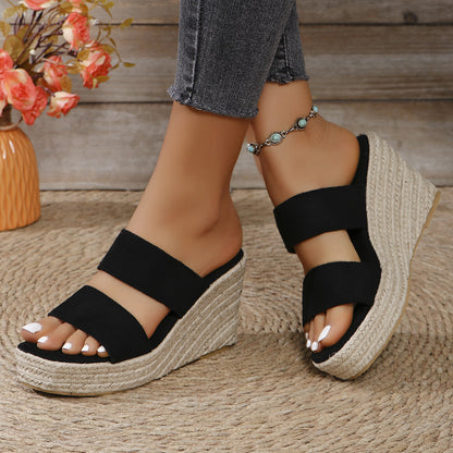 Open Toe Platform Wedge Sandals