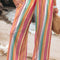 Plus Size Striped Wide Leg Pants