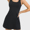 Millennia Square Neck Sports Tank Dress with Full Coverage Bottoms