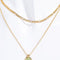 Copper 14K Gold-Plated Round Shape Aventurine Pendant Necklace