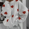 Valentine’s Day Heart Round Neck Long Sleeve Sweater