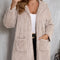 Plus Size Open Front Long Sleeve Hooded Fuzzy Jacket