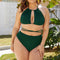 Plus Size Cutout Tied Backless Bikini Set