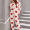 Fuzzy Heart Zip Up Hooded Lounge Jumpsuit