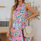 Floral Round Neck Sleeveless Dress