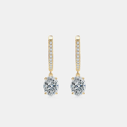 3 Carat Moissanite 925 Sterling Silver Earrings