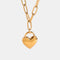 18K Gold-Plated Stainless Steel Heart Pendant Necklace