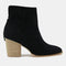 Beast Fashion Suede Point Toe Ankle Booties