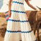 Contrast Trim Square Neck Wide Strap Maxi Dress