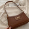 Bow Trim PU Leather Shoulder Bag