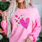 Valentine’s Day Sequin Heart Long Sleeve Sweatshirt