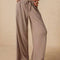 Ribbed Drawstring Wide Leg Pants