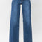 Judy Blue Full Size Double Button Wide Leg Jeans