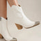 Beast Fashion Faux Leather Block Heel Boots with Side Zippers