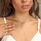 Adored 925 Sterling Silver Cross Moissanite Necklace