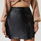 Buttoned High Rise Mini Skirt