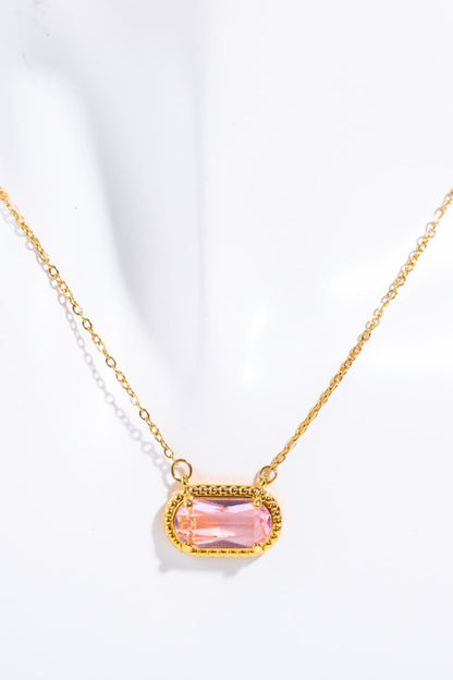 Copper 14K Gold-Plated Pendant Necklace