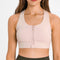 Millennia Zip Up Racerback Sports Bra