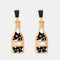 Wine Shape Zinc Alloy Acrylic Dangle Earrings