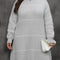 Plus Size Round Neck Long Sleeve Sweater Dress