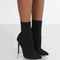 Mesh Point Toe Stiletto Boots