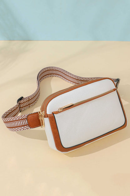 PU Leather Rectangle Crossbody Bag