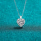 2 Carat Moissanite 925 Sterling Silver Heart Shape Necklace